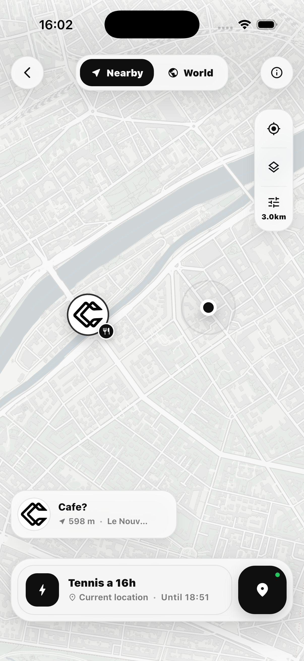 User on the map