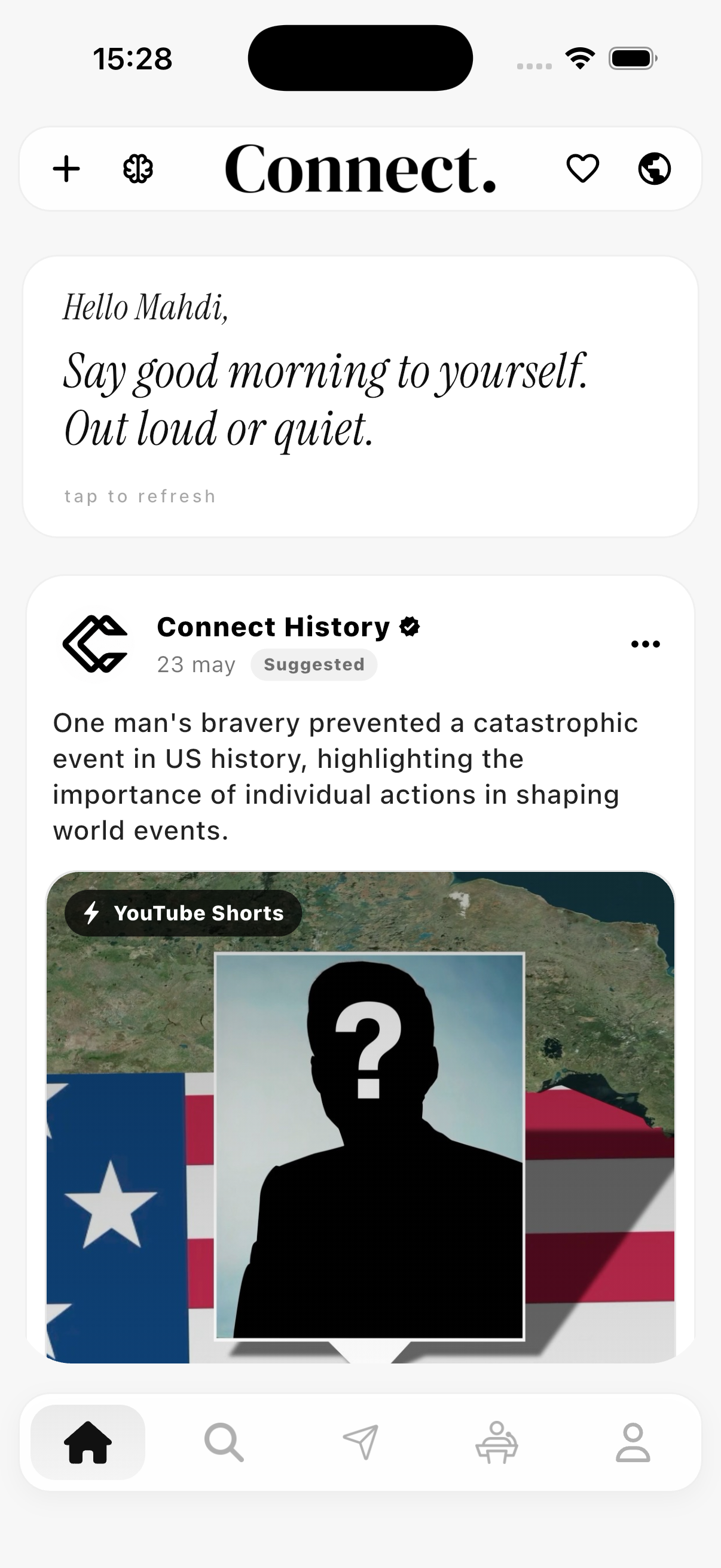 Connect home feed