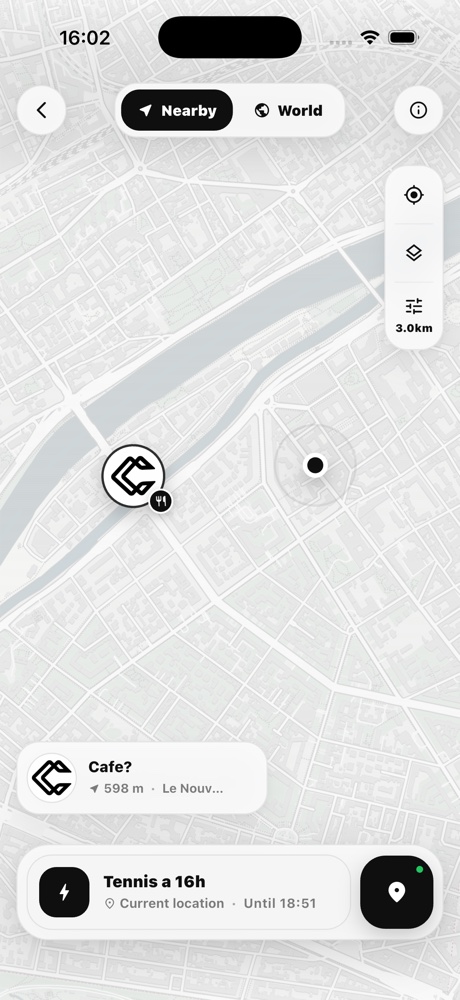 User on the map