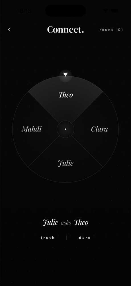 Spin truth or dare wheel