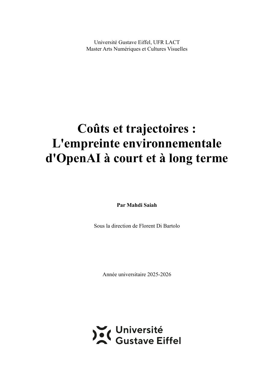 Mémoire, page 1